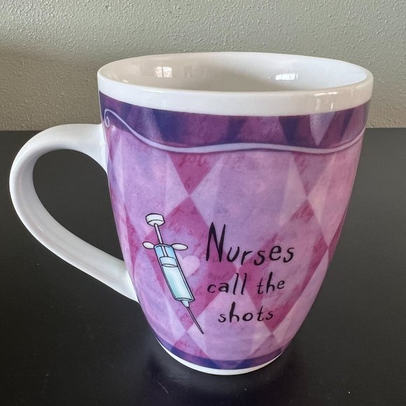 NURSES CALL THE SHOTS Novelty Porcelain Mug ~ History & Heraldry H & H - Picture 2 of 9